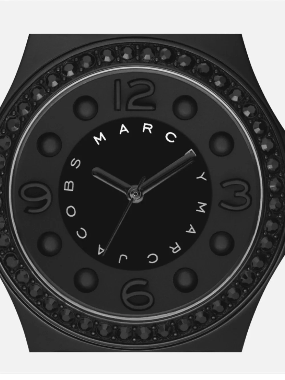 Marc Jacobs Black Crystal-Bezel Women's Watch. NWT